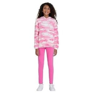 Lucky Brand Girls Plush 2-piece Pink Camo Hoodie & Solid Pink Leggings‎ X-Small